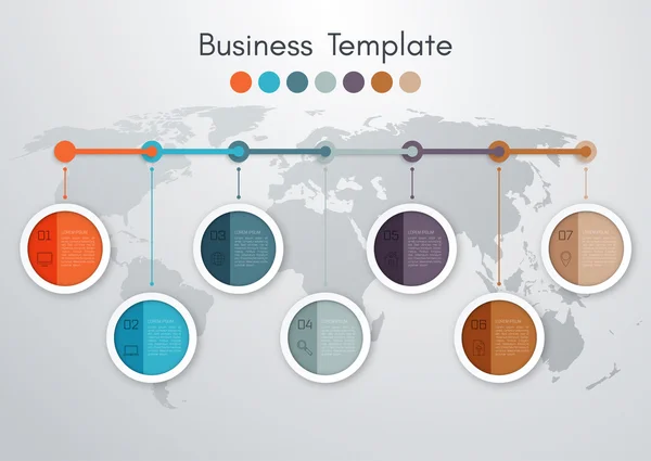 Modello di infografica della timeline — Vettoriale Stock