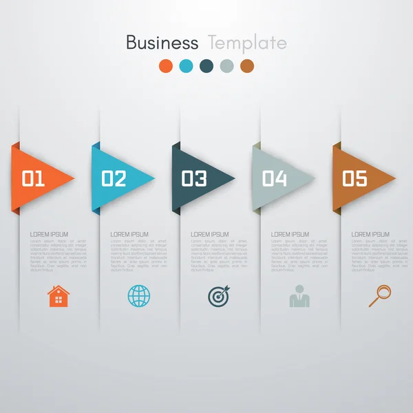 Vektorpfeile Infografik. Vorlage für Diagramm — Stockvektor