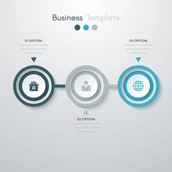 Infographie trois options — Image vectorielle