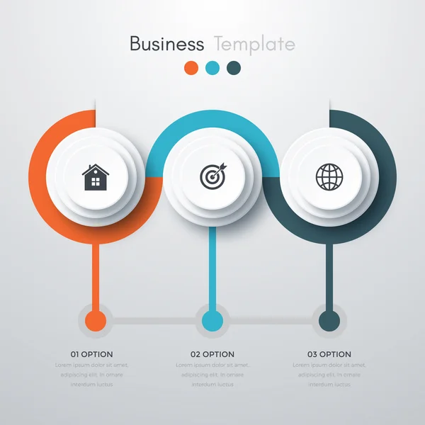 Infografik drei Optionen — Stockvektor