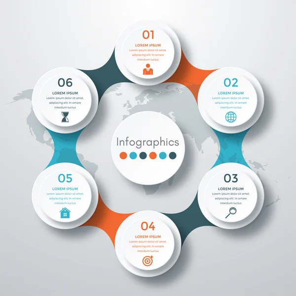 Diseño infográfico con color — Vector de stock