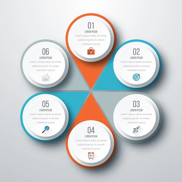 Diseño infográfico con color — Vector de stock