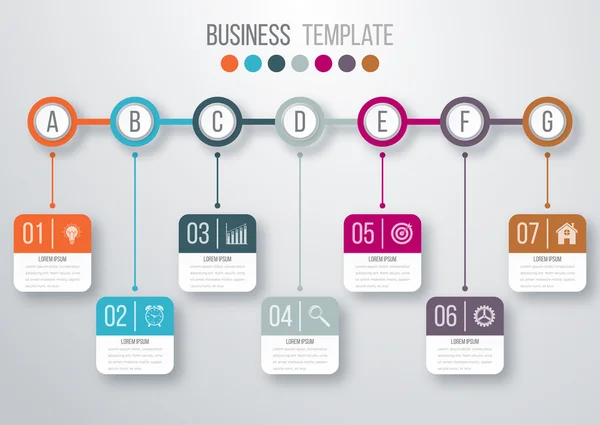 Vetor ilustração infográfico linha do tempo — Vetor de Stock