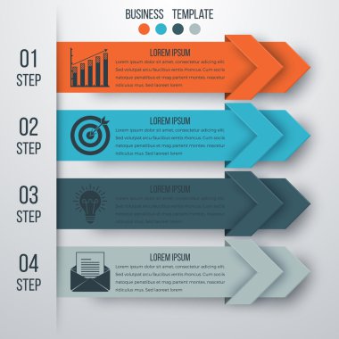 Vektör çizim infographics dört seçenekleri