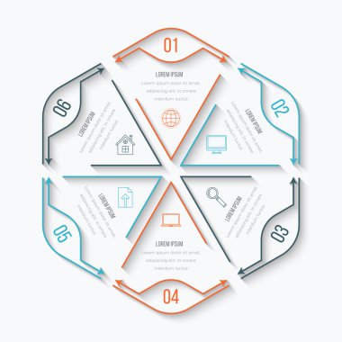 İnce çizgi Infographic öğesi