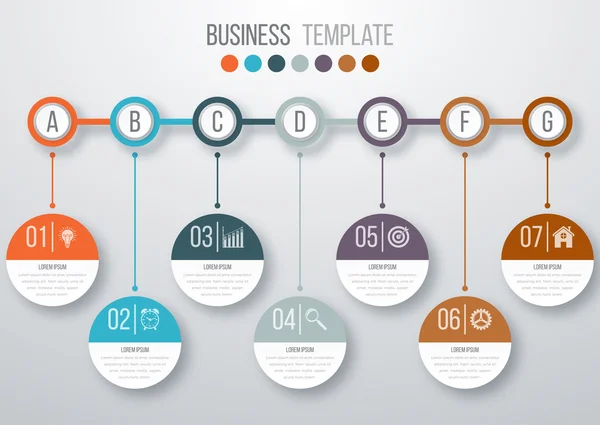 Modelo de infográficos de linha do tempo — Vetor de Stock