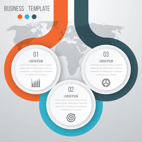 Infographie trois options — Image vectorielle