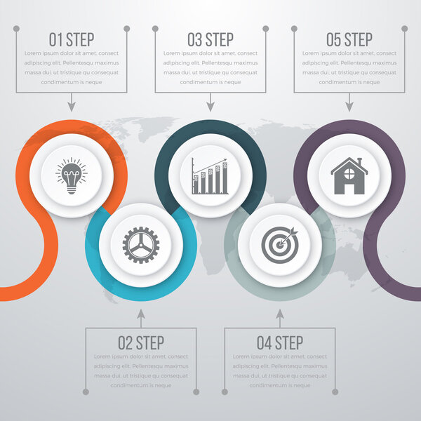 Timeline Vector 3d Infographic