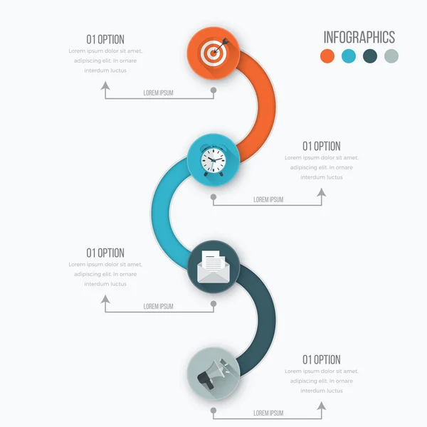 Infográfico de ilustração vetorial — Vetor de Stock