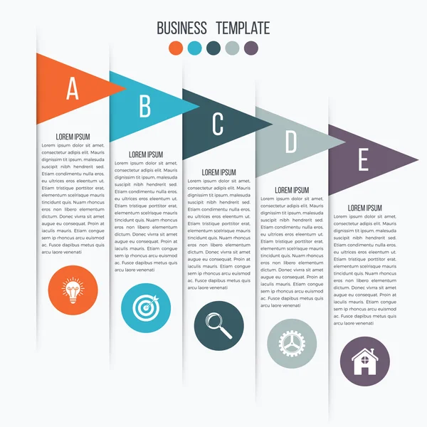 Infografía de flechas vectoriales. Plantilla para diagrama — Archivo Imágenes Vectoriales