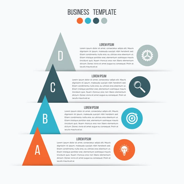 Pfeil-Infografik Banner — Stockvektor