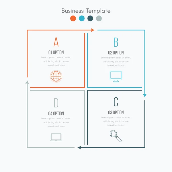 Dünne Linie infografisches Element — Stockvektor