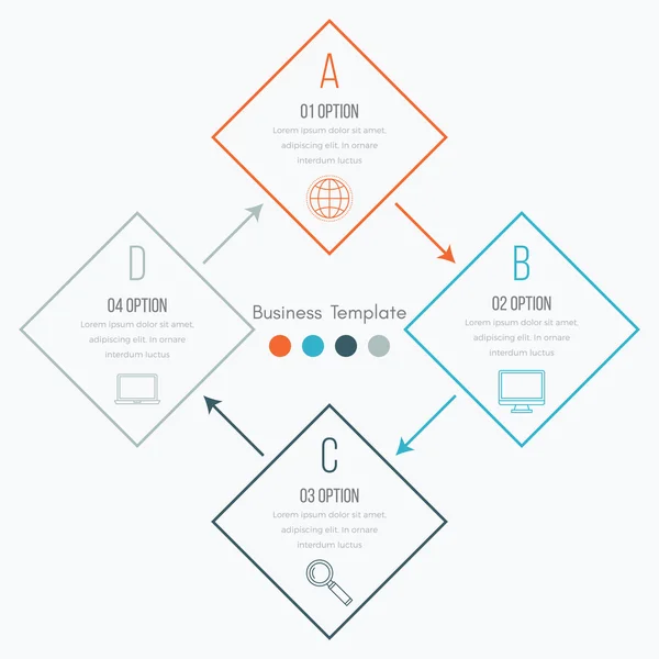 Elemento infográfico de linha fina — Vetor de Stock