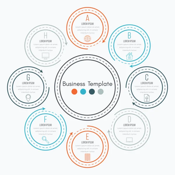 Elemento infográfico de linha fina — Vetor de Stock