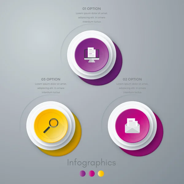 Infographie trois options — Image vectorielle