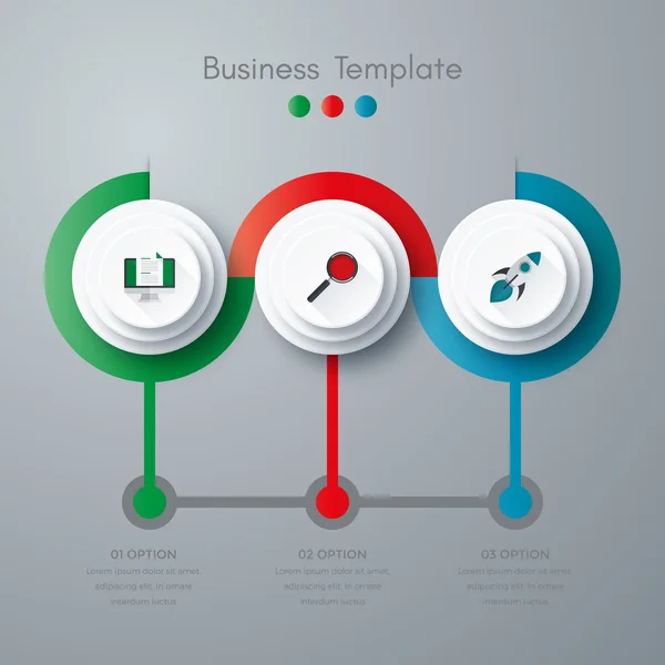 Infographie trois options — Image vectorielle