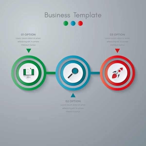 Infografías tres opciones — Vector de stock