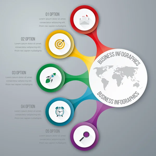 Timeline Vector 3d Infografic — Vector de stoc