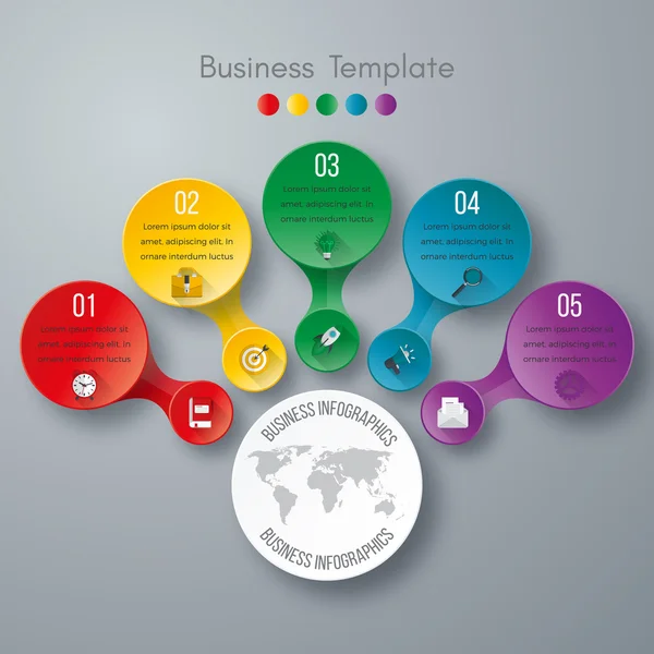 Linha do tempo Vector 3d Infográfico —  Vetores de Stock