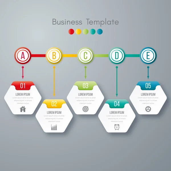 Modèle moderne de processus d'infographie — Image vectorielle