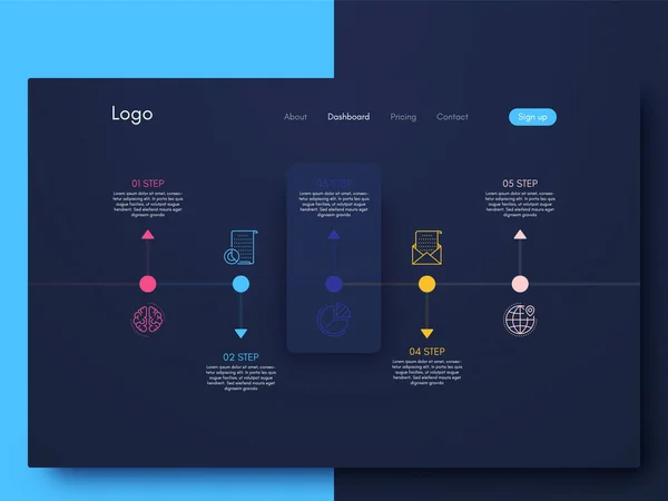 Elementos Vectoriales Infografía Moderna Para Folletos Negocios Uso Sitio Web — Vector de stock