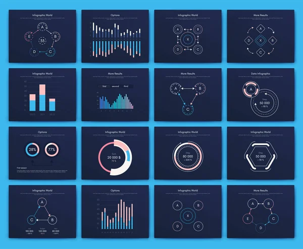 Elementos Vectoriales Infografía Moderna Para Folletos Negocios Uso Sitio Web — Vector de stock