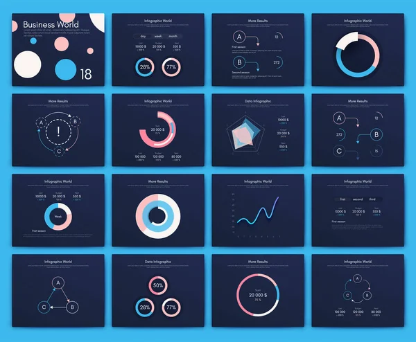 Eléments Vectoriels Infographiques Modernes Pour Brochures Professionnelles Utilisation Dans Site — Image vectorielle