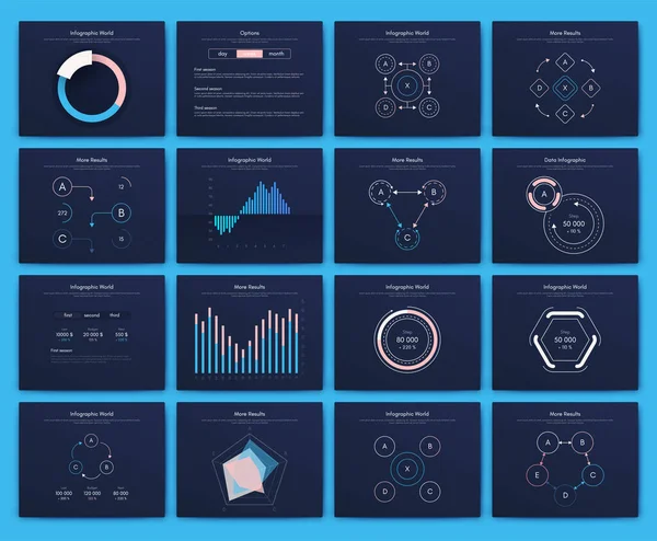 Elementos Vetoriais Infográficos Modernos Para Brochuras Negócios Uso Site Brochura — Vetor de Stock