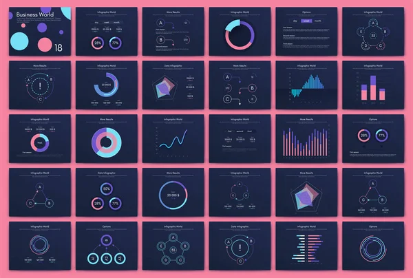 Elementos Vetoriais Infográficos Modernos Para Brochuras Negócios Uso Site Brochura — Vetor de Stock