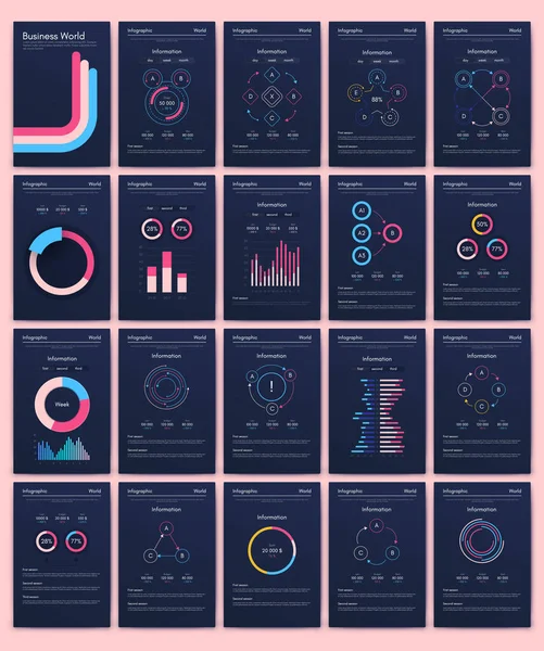 Elementos Vetoriais Infográficos Modernos Para Brochuras Negócios Uso Site Brochura — Vetor de Stock