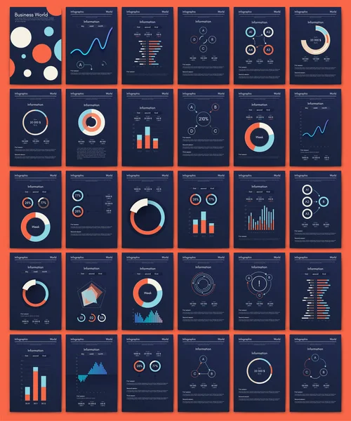 Moderní Infografické Vektorové Prvky Pro Obchodní Brožury Použití Webových Stránkách — Stockový vektor