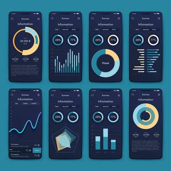 Eléments Vectoriels Infographiques Modernes Pour Brochures Professionnelles Utilisation Dans Site — Image vectorielle