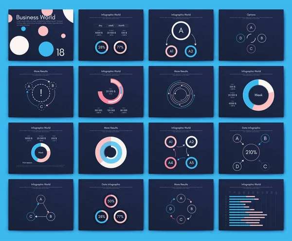 Elementi Vettoriali Infografici Moderni Brochure Aziendali Utilizzo Sito Web Brochure — Vettoriale Stock