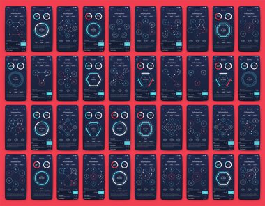 İş broşürleri için modern bilgi vektör unsurları. Web sitesinde, şirket broşürlerinde, reklamlarda ve pazarlamada kullan..