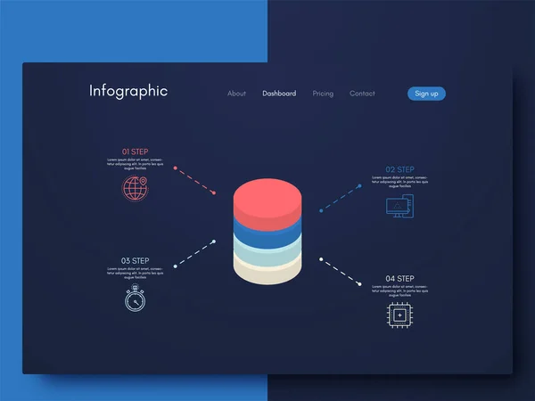 Elementos Vetoriais Infográficos Modernos Para Brochuras Negócios Uso Site Brochura — Vetor de Stock