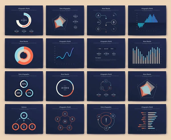 Eléments Vectoriels Infographiques Modernes Pour Brochures Professionnelles Utilisation Dans Site — Image vectorielle