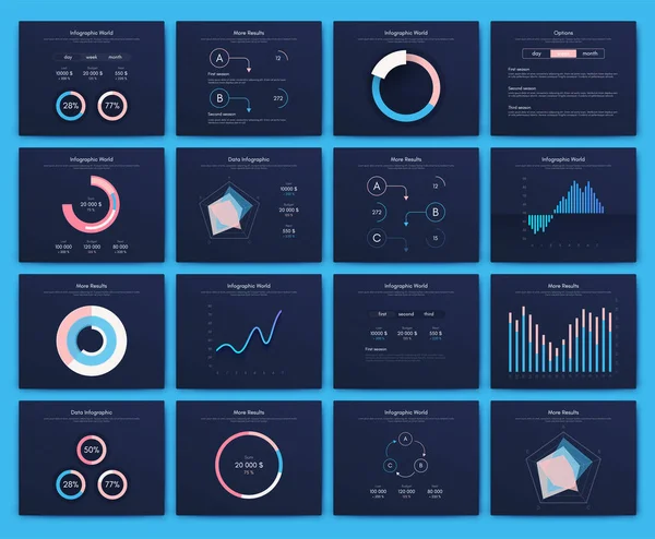 Eléments Vectoriels Infographiques Modernes Pour Brochures Professionnelles Utilisation Dans Site — Image vectorielle