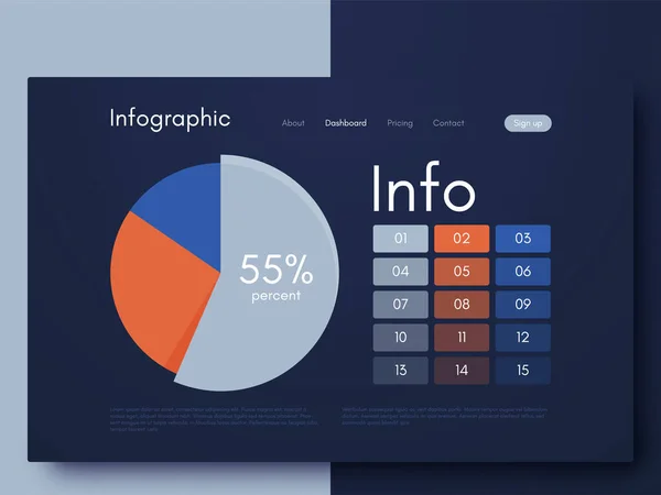 Moderne Infografik Vektorelemente Für Business Broschüren Verwendung Website Imagebroschüre Werbung — Stockvektor