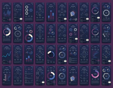 Cep telefonlu vektör grafikleri. Mobil uygulamalar, iş akışı düzeni, diyagram, pankart, web tasarımı, iş raporları oluşturma şablonu