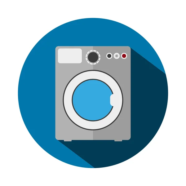 Vector illustration of flat washing machine — Stock Vector