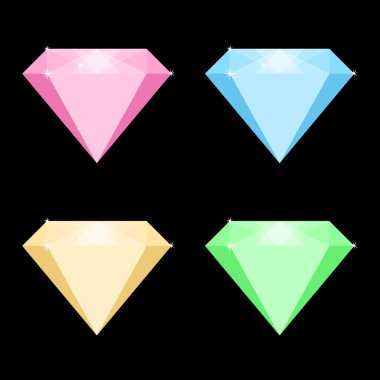 Renkli elmaslar vektör çizim