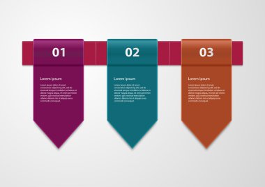 Resimde infographics üç teyp vektör