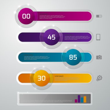 Vektör çizim infographics cam kaymak