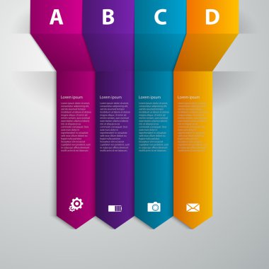 Vektör çizim infographics grup ok