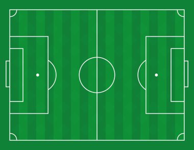 Bir futbol sahasının vektör illüstrasyonu