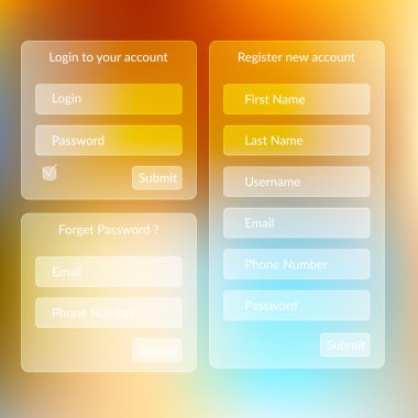 Vektör çizim. Web için bir hesap