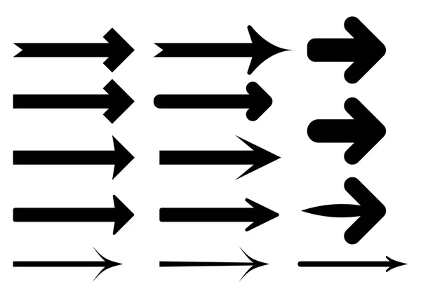 Vector illustratie set van pijlen — Stockvector