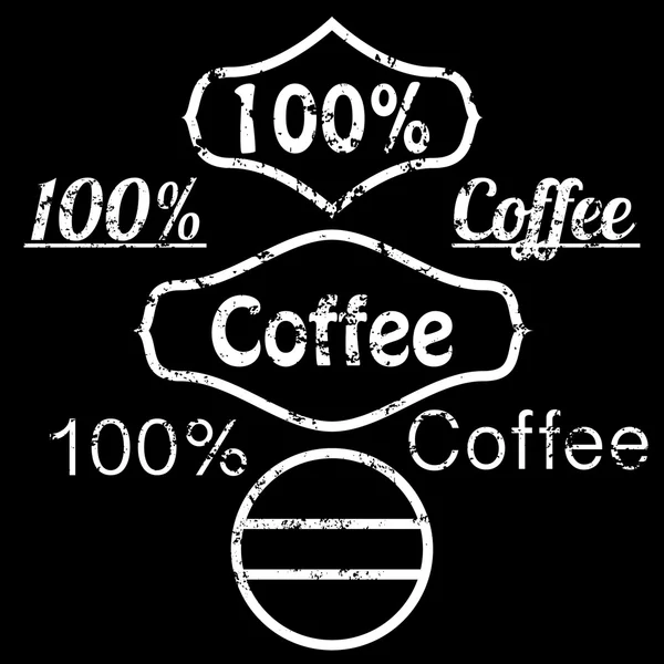 Illustrazione vettoriale del caffè logo grunge — Vettoriale Stock