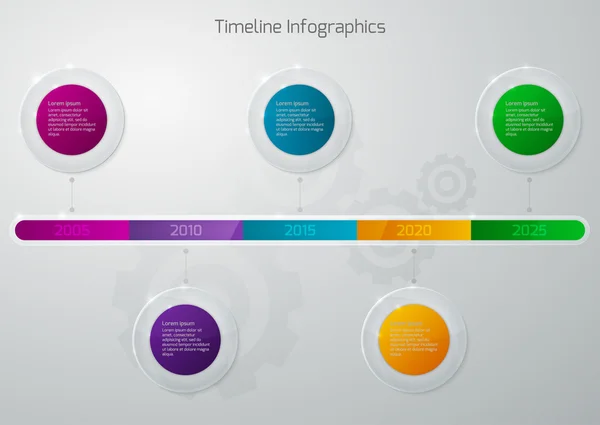 Vektor-Illustration eines Timeline-Infografik-Glases — Stockvektor