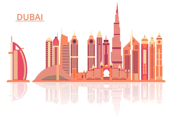 Vector illustration of Dubai city — Stock Vector